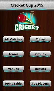 Cricket Cup 2015 Fixtures screenshot 1