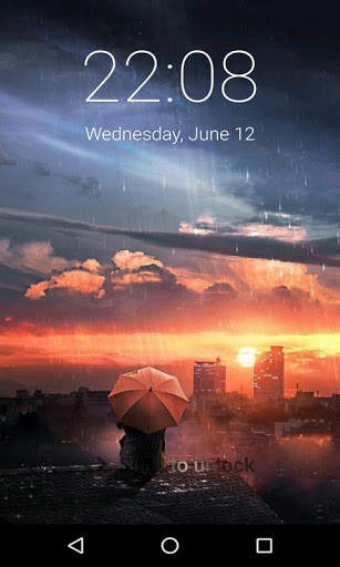 Galaxy Rainy Lock Screen, Galaxy Rainy Pattern Pin screenshot 2