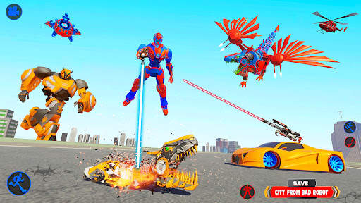 Dino Robot Transform Car Games screenshot 5