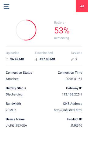 Router Manager For JioFi screenshot 1