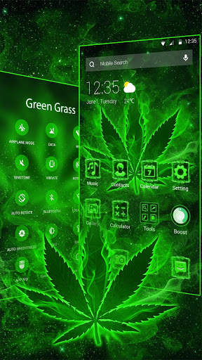 Neon Green Weed APUS Launcher Theme screenshot 5