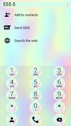 Dialer Holographic Gray Theme 2 تصوير الشاشة