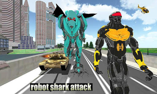 Warrior Robot Shark Game:Angry Shark Simulator App screenshot 5