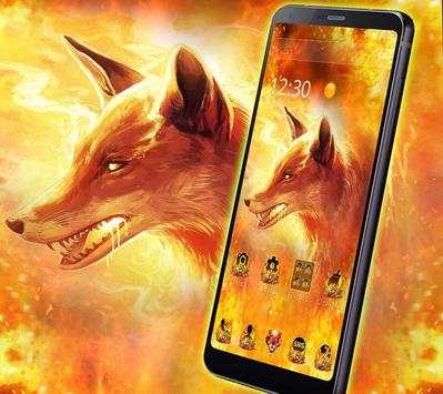 Fire Ice Wolf 3D Theme screenshot 1