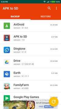 Backup apk to SD screenshot 3