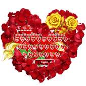 Red Rose Gold Butterfly Keyboard 10001005