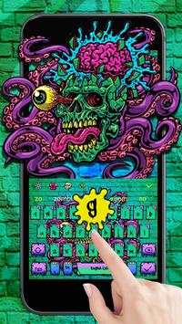 Zombie Skull Graffiti Keyboard screenshot 1
