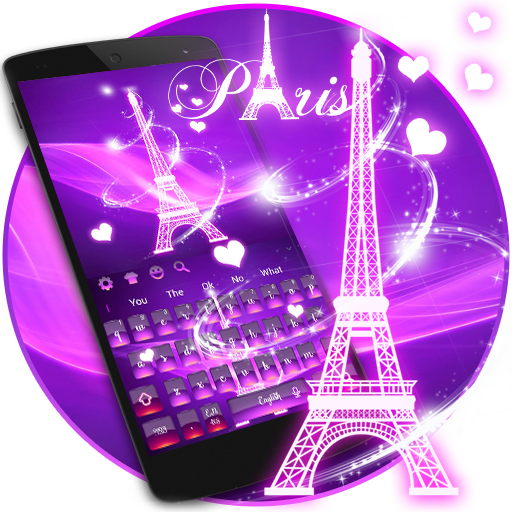 Magical Pink Paris Keyboard Theme icon