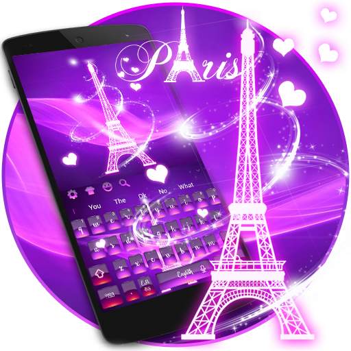 Magical Pink Paris Keyboard Theme 10001001