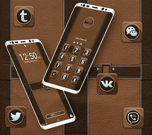 Leather Launcher Theme screenshot 4