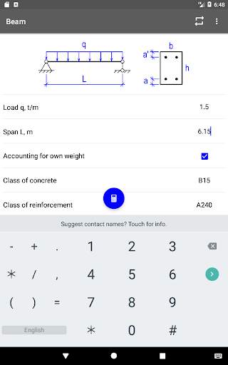 Calculation of the reinforced concrete beam screenshot 5