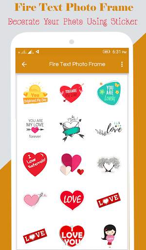Fire Text Photo Frame screenshot 3