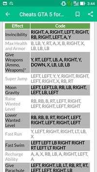 Cheats GTA 5 for PS3 screenshot 2
