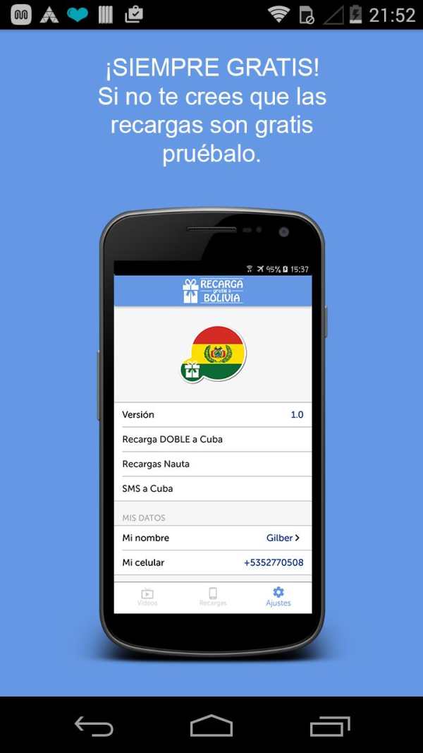 Recargas GRATIS a Bolivia screenshot 5