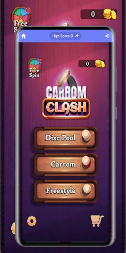 Carrom board clash screenshot 1