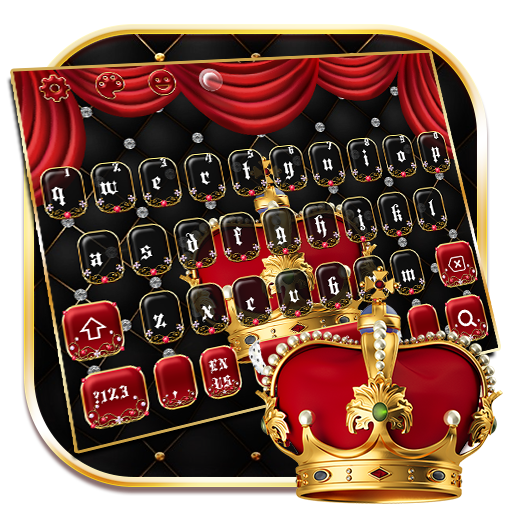 ikon Mewah Red Crown Keyboard Tema