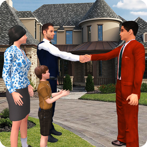 Virtual Rent Home Happy Family icon