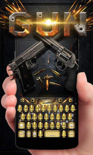 Gun GO Keyboard Theme & Emoji screenshot 1