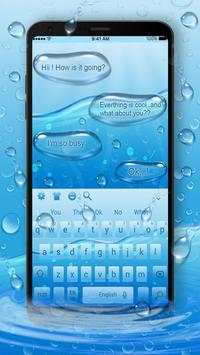 Blue Water Droplets Keyboard Theme screenshot 1