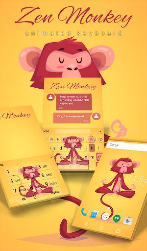 Zen Monkey Animated Keyboard screenshot 1