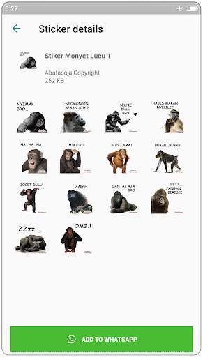 Stiker Monkey Lucu WAStickerApps screenshot 3