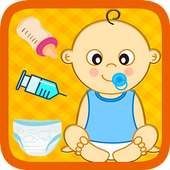 Mother role playing for mother-to-be logo