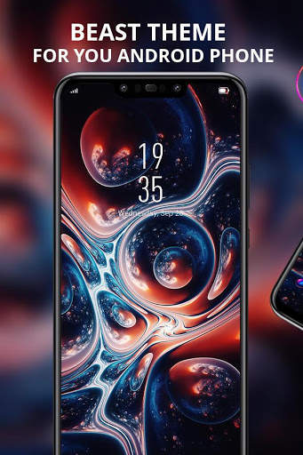Colorful theme Red bubble sky art Y21L screenshot 1