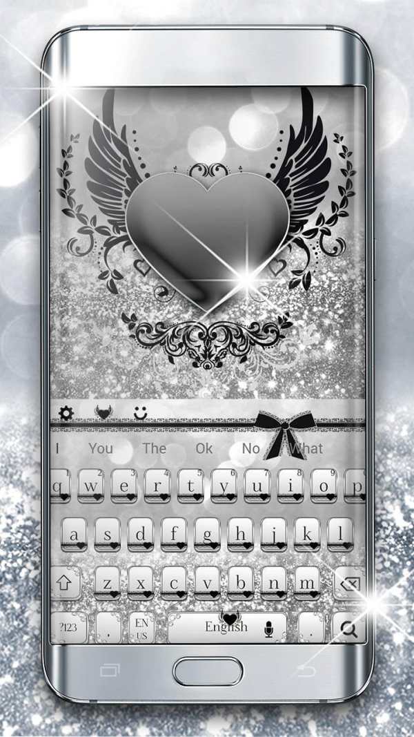Black Silver Keyboard Theme screenshot 1