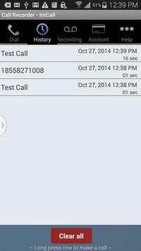 Call Recorder - IntCall स्क्रीनशॉट 4