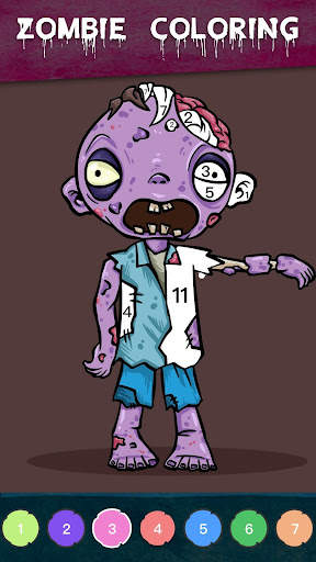 Zombie Coloring - Color by Num screenshot 2