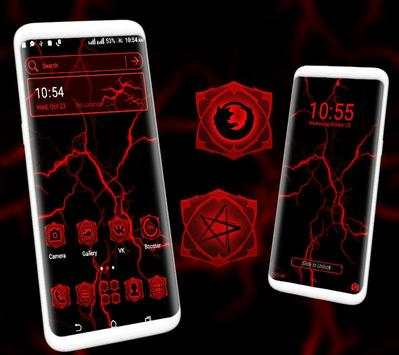 Red Electric Wave Launcher Theme screenshot 3