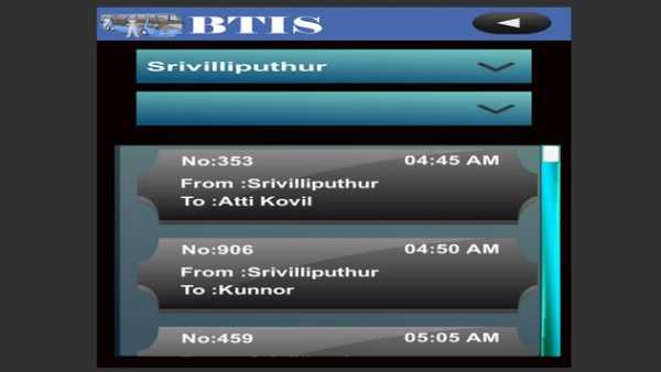 Bus Time Information System screenshot 1