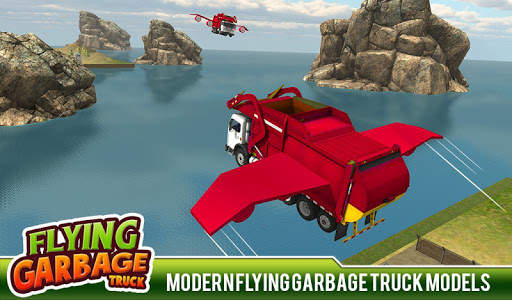 City Garbage Flying Truck- Flying Games screenshot 6