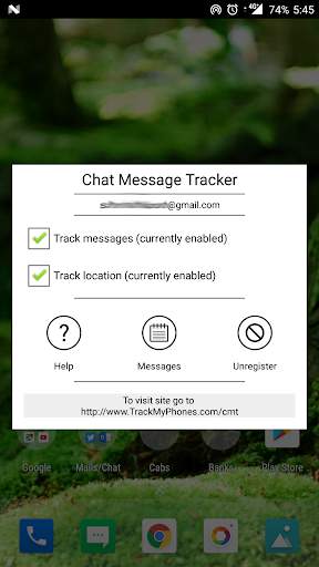 Chat Message Tracker Remotely screenshot 1