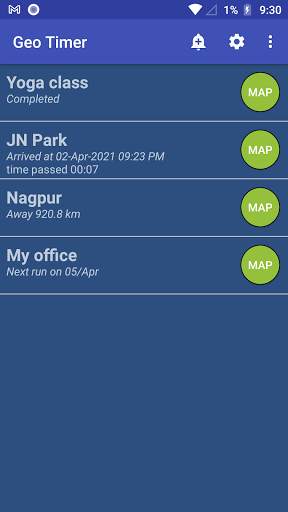 Geo Timer - Location alarm wit screenshot 1