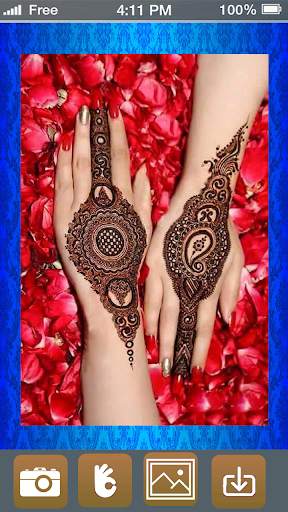 Mehndi Design Photo Editor - H screenshot 1