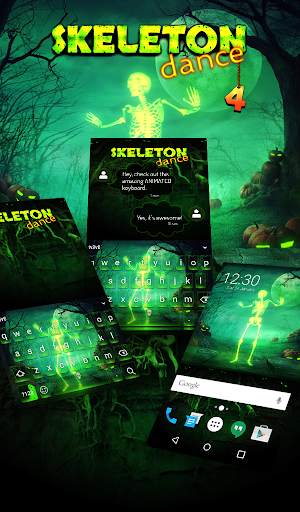 Skeleton Dance 4 Keyboard   Live Wallpaper screenshot 1