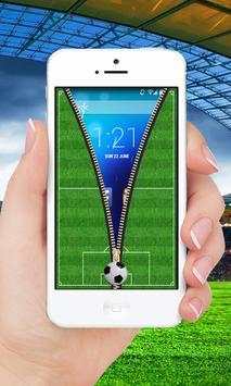 Football Wallpaper Zipper Lock 3 تصوير الشاشة