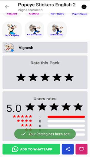 Popeye Stickers for WhatsApp - WAStickerApps screenshot 2