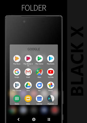 BLACK X Xperia Theme screenshot 4
