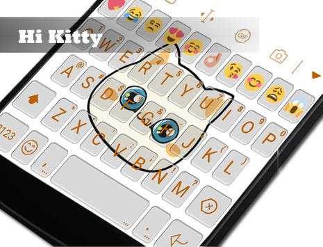 Funny Kitty Eva Emoji Keyboard screenshot 1