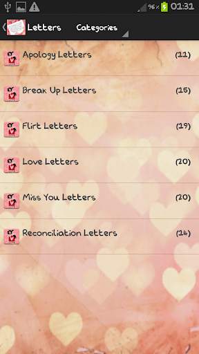Love Letters & Romantic Quotes screenshot 2