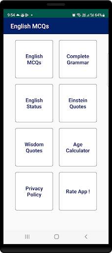 English MCQs screenshot 1