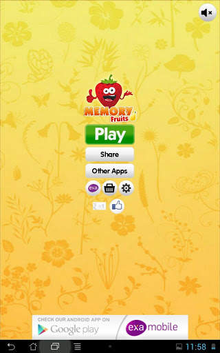 Fruits Games - Exercise Memory 16 تصوير الشاشة