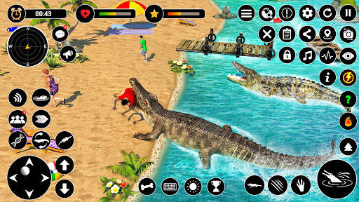 Animal Crocodile Attack Sim screenshot 3