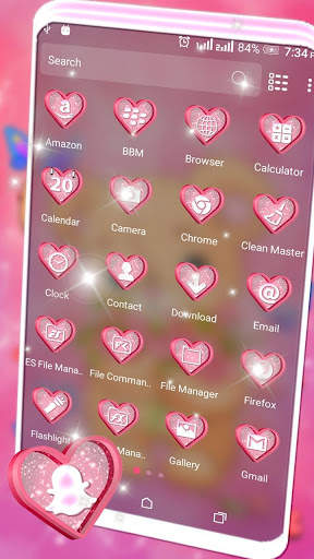 Teddy Bear Pink Launcher Theme screenshot 2