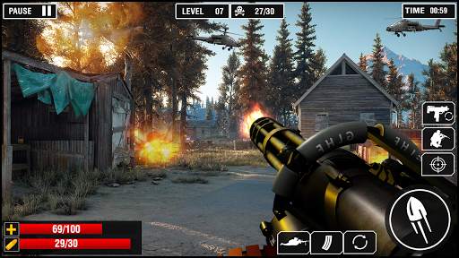 ปืนสงครามจำลอง: การถ่ายภาพที่ดีที่สุด - เกมปืน screenshot 5