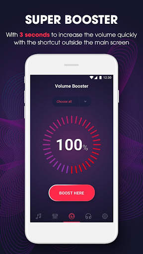 Volume Booster & Bass Booster with Music Player screenshot 1