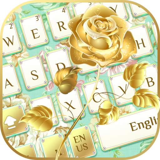 Gold Flower Keyboard 10001006
