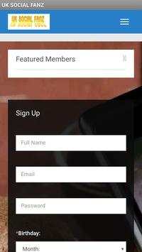 UK SOCIAL FANZ screenshot 2